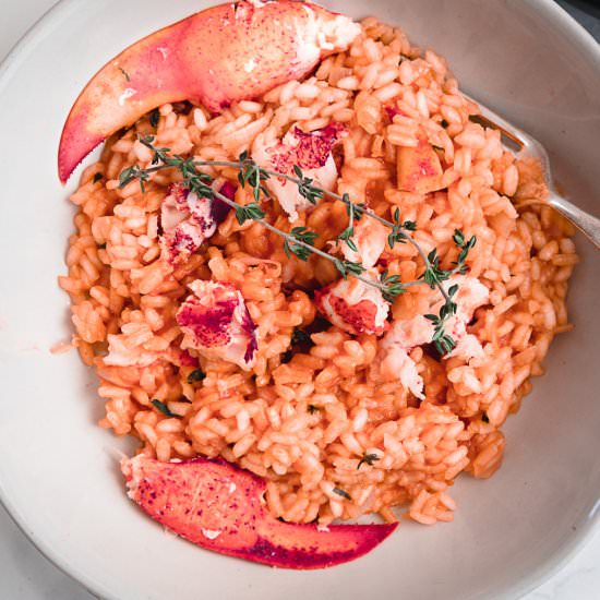 Lobster Bisque Risotto - Recipe photo by Metirementblog