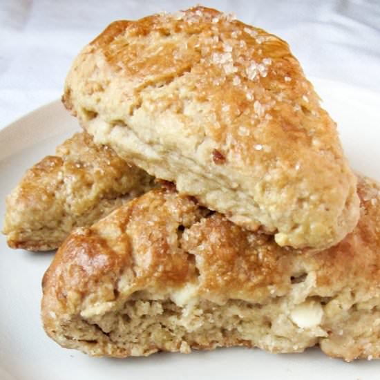 Applesauce & White Chip Scones - Recipe photo by whiteflowerlane