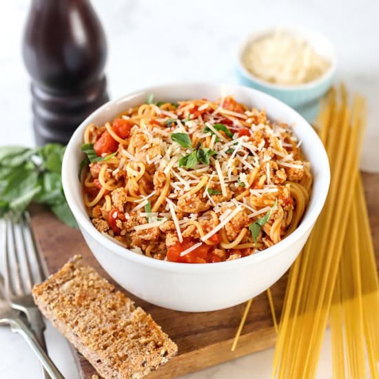 Instant Pot Spaghetti & Meat Sauce - Recipe photo by Suburban Simplicity