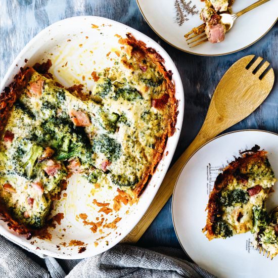 Creamy Quiche & Sweet Potato Crust - Recipe photo by Cradle Kitchen