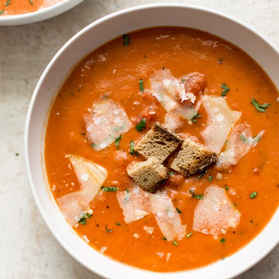 Easy Tomato Soup Recipe - Recipe photo by saltandlavender