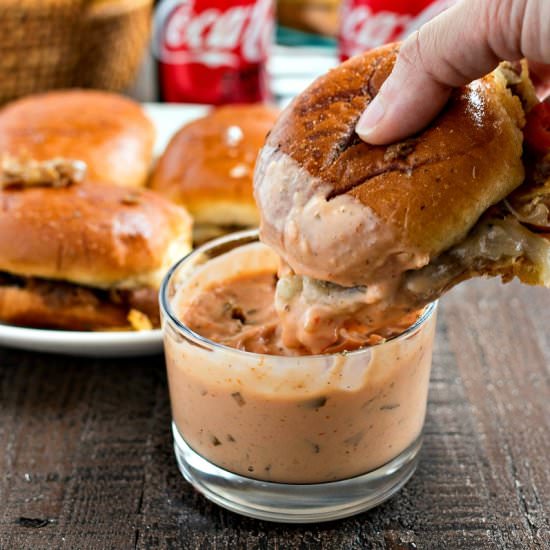 Philly Cheesesteak Sliders - Recipe photo by certifiedpastryaficionado