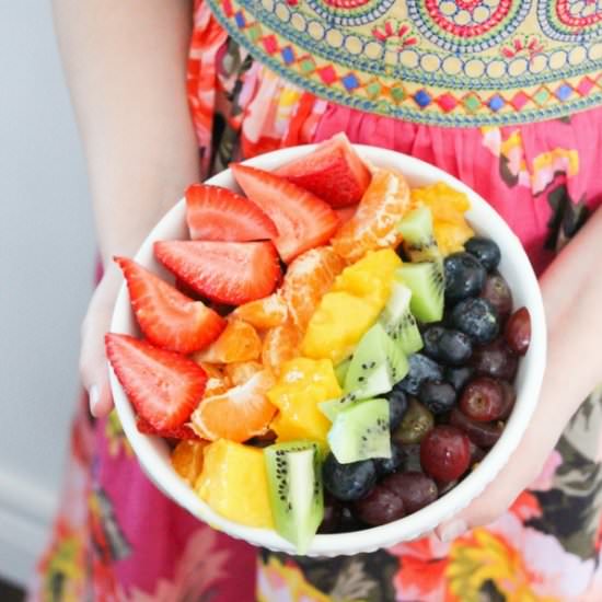 Rainbow Fruit Salad - Recipe photo by sugarspiceandglitter