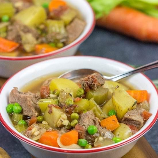 Slow Cooker Pot Roast Soup - Recipe photo by spicedblog