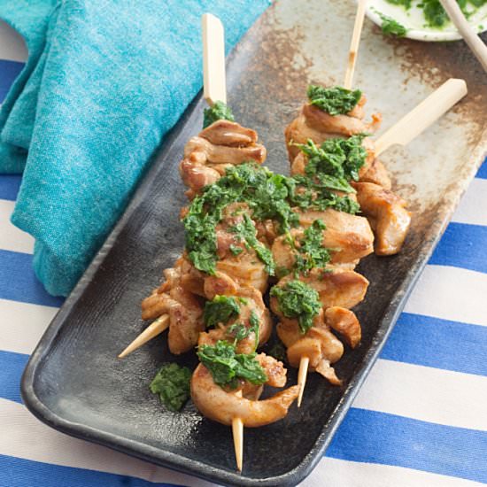 Portuguese Style Chicken Skewers - Recipe photo by manusmenu