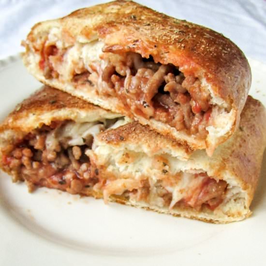 Simple Sausage Pizza Stromboli - Recipe photo by whiteflowerlane
