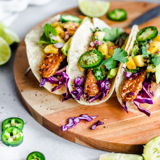 Maple Glazed Tempeh Tacos - Recipe photo by Murielle Banackissa