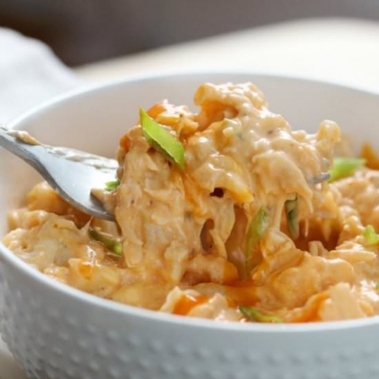 Buffalo Chicken and Cauliflower Dip - Recipe photo by sizzleandsalt