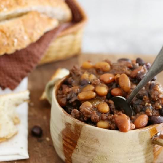 Instant Pot Calico Beans - Recipe photo by sizzleandsalt