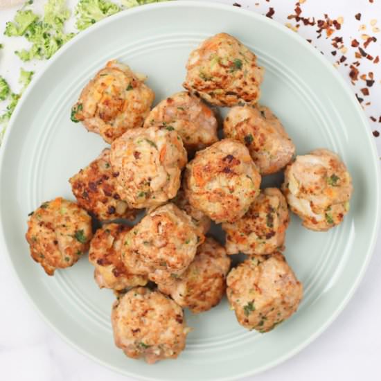 Veggie Loaded Turkey Meatballs - Recipe photo by spinach4breakfast