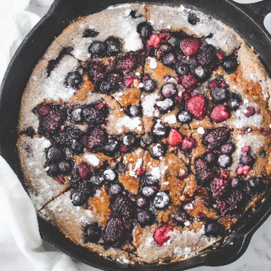 Mixed Berry Pancake Skillet - Recipe photo by DineLikeShay