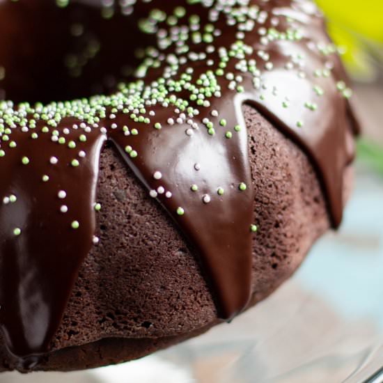 Chocolate Stout Bundt Cake - Recipe photo by anerdcooks