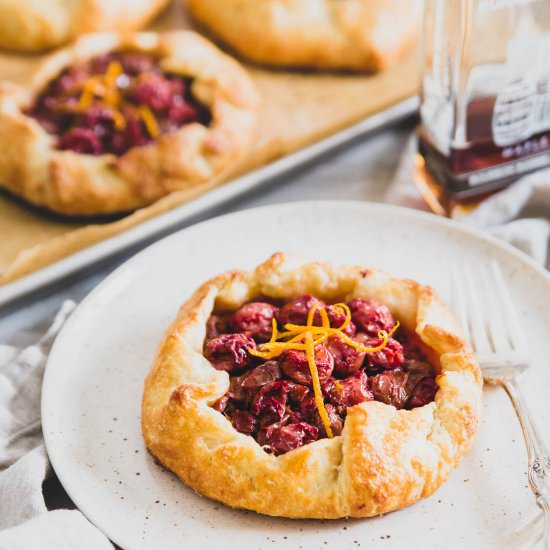 Mini Tart Cherry Galettes - Recipe photo by Running to the Kitchen