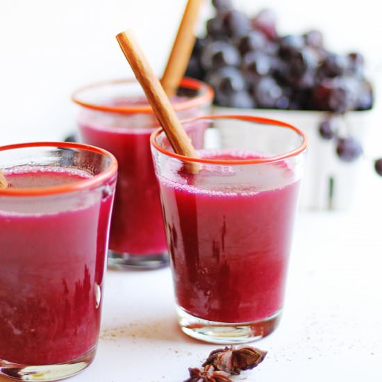 Mulled concord grape cider - Recipe photo by Rhubarbarians