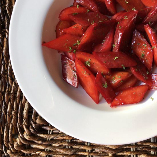 Blood Orange Glazed Carrots - Recipe photo by thirstyradish