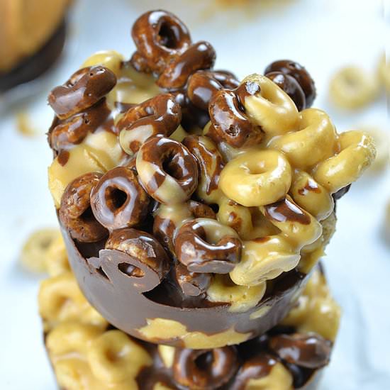 Chocolate Peanut Cheerios Cups - Recipe photo by omgchocolatedesserts