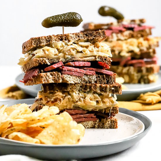 Leftover Corned Beef Reubens - Recipe photo by SprinklesandSeaSalt