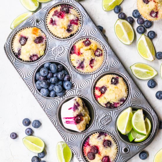 Blueberry lime muffins - Recipe photo by ltully