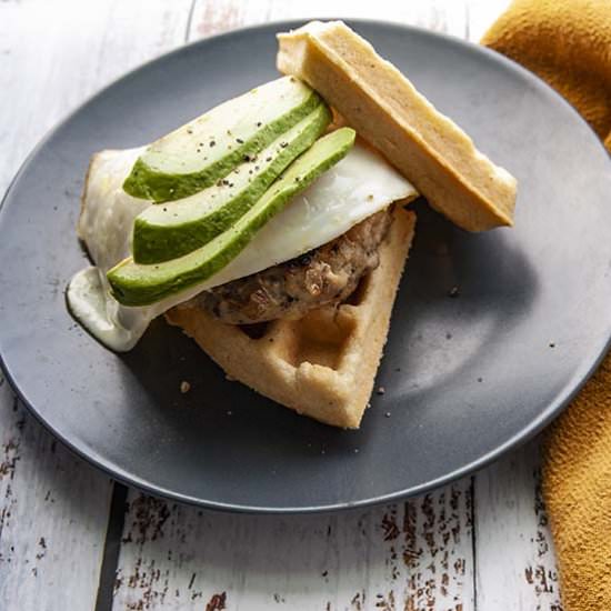 Paleo Waffle Breakfast Sandwich - Recipe photo by theseasonaljunkie