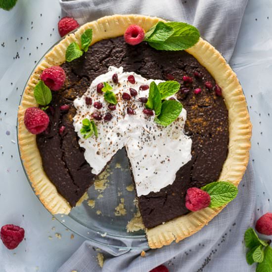 Grain-Free Chocolate Chia Pie - Recipe photo by loveinmyoven