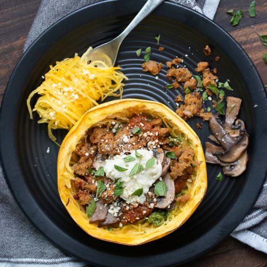 Low Carb Spaghetti Squash Bowls - Recipe photo by veggiesdontbite