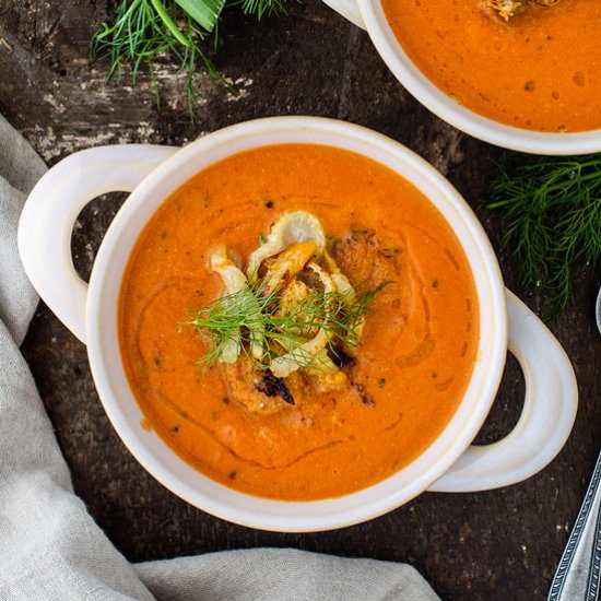 Instant Pot Tomato Fennel Soup (VG) - Recipe photo by crazyinspiredlife