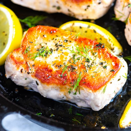 Juicy Oven Baked Pork Chops - Recipe photo by inspiredtaste