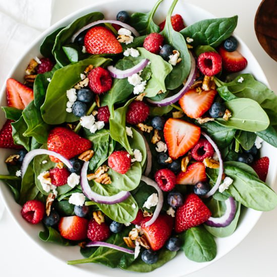 Berry Spinach Salad - Recipe photo by Downshiftology