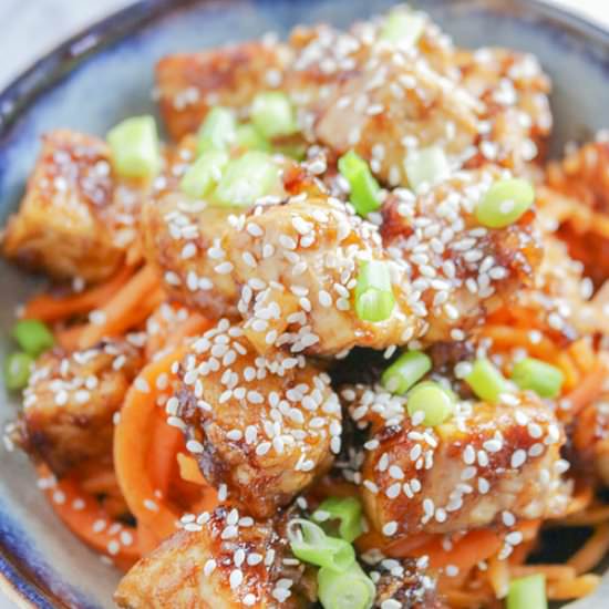 Sweet Hoisin and Hot Honey Tofu - Recipe photo by NOMasteKitchen