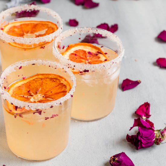 Vegan Grapefruit & Rose Paloma - Recipe photo by ShortGirlTallOrder