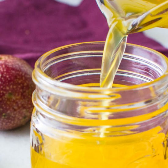 Passion Fruit Syrup - Recipe photo by garlic and zest