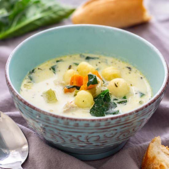 instant pot chicken gnocchi soup - Recipe photo by Happy Foods Tube