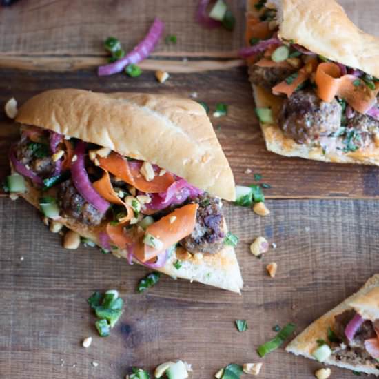 Meatball Banh Mi - Recipe photo by servingtonight