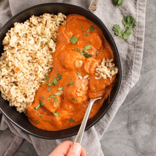 Lighter Butter Chicken (30 Minutes) - Recipe photo by Robust Recipes