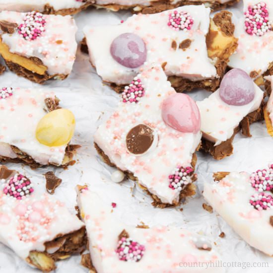 Easter Chocolate Cookie Bark - Recipe photo by Country Hill Cottage