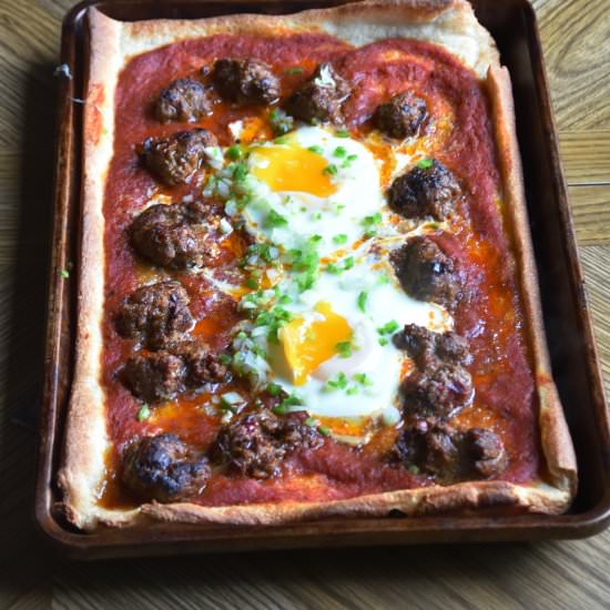 Morrocan kefta Mkaouara flatbread - Recipe photo by Shamshiri cAfe