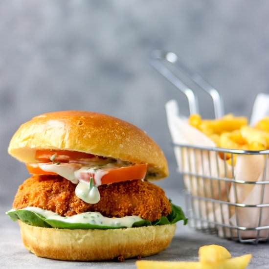 Crispy Fish Burger - Recipe photo by My active kitchen