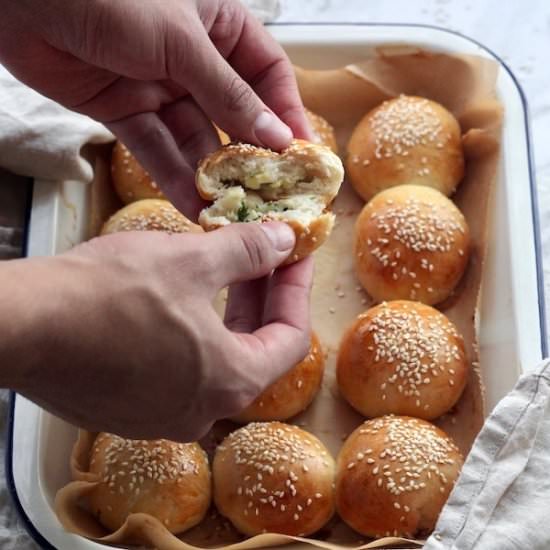 Mediterranean Cheese Stuffed Rolls - Recipe photo by tilgoldenbrown