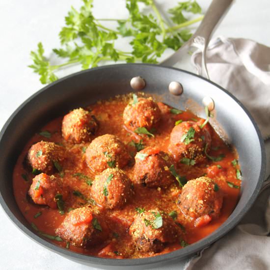 Smoky Black Bean "Meatballs" - Recipe photo by Inspired Edibles