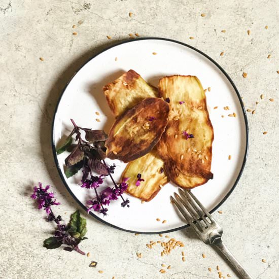 Fried aubergines with honey - Recipe photo by deliciousspanishfood