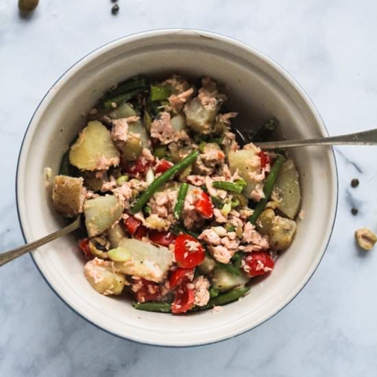 Easy Tinned Salmon Nicoise Salad - Recipe photo by addsomeveg