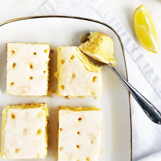Lemon Drizzle Tray Bake - Recipe photo by Allkitchencolours