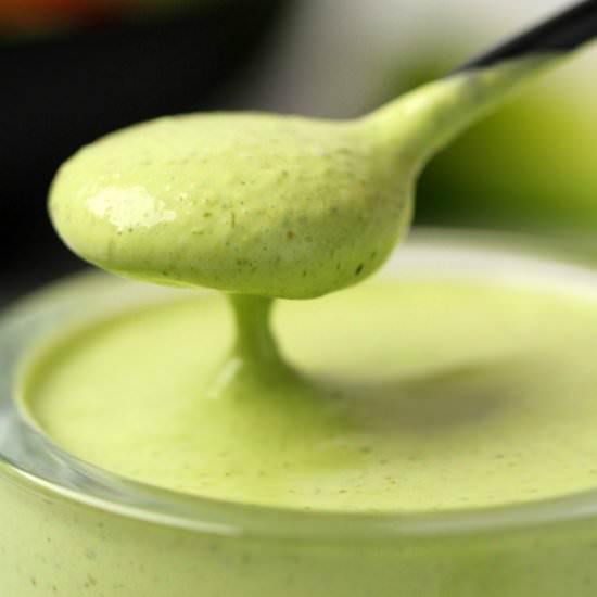 Vegan Green Goddess Dressing - Recipe photo by lovingitvegan