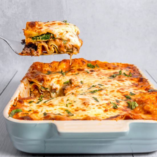Spinach & Beef Lasagna - Recipe photo by Girlwiththeironcast