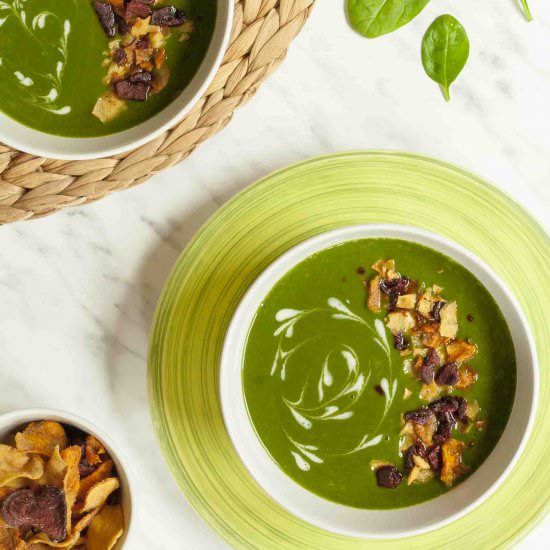 Cream of Spinach Soup - Recipe photo by MyPurePlants