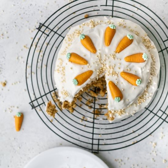 Healthy vegan Swiss carrot cake - Recipe photo by Vanillacrunnch