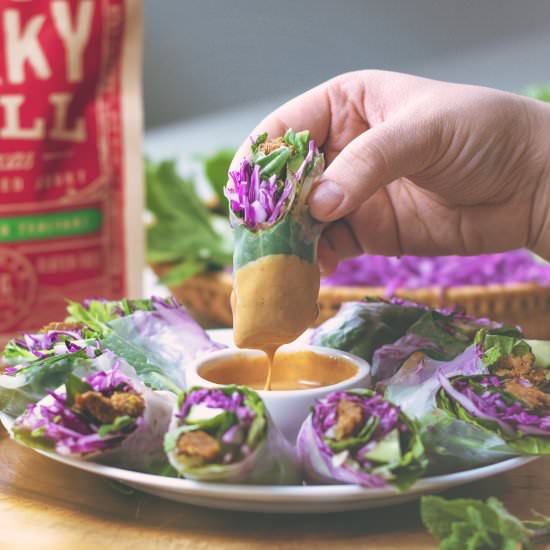 Lemongrass "Beef" Springrolls - Recipe photo by plantcrush