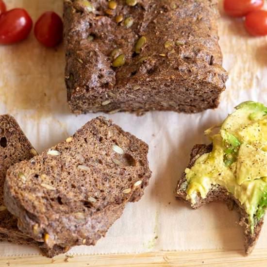 Keto Nut-Free Pumpkin Seed Bread - Recipe photo by Only Gluten Free Recipes