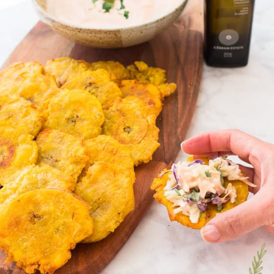 Tostones (Fried Green Plantains) - Recipe photo by senseandedibility