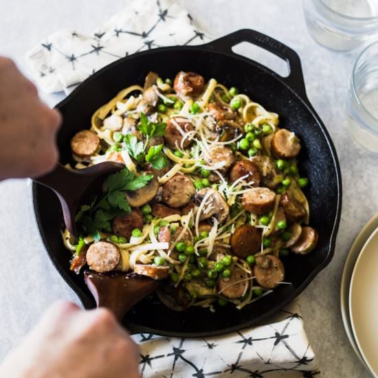 Apple Chicken Sausage Pasta - Recipe photo by allthekingsmorsels